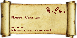 Moser Csongor névjegykártya